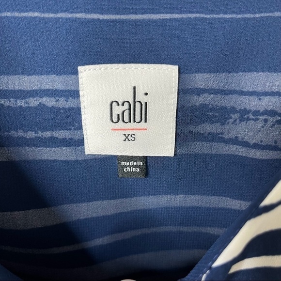 CAbi Knot Dress Nautical Stripe Navy Blue Size XS Tank Mini Dress Style 5264 - Picture 8 of 10